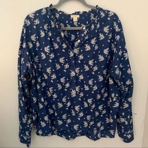 JCREW Women’s Floral Blouse Size L